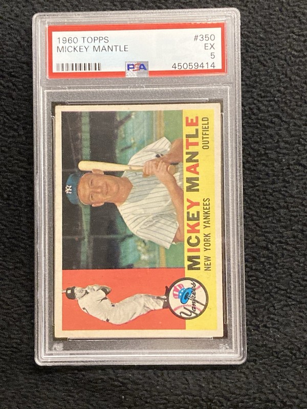 1960 Topps #350 Mickey Mantle PSA 5 CENTERED