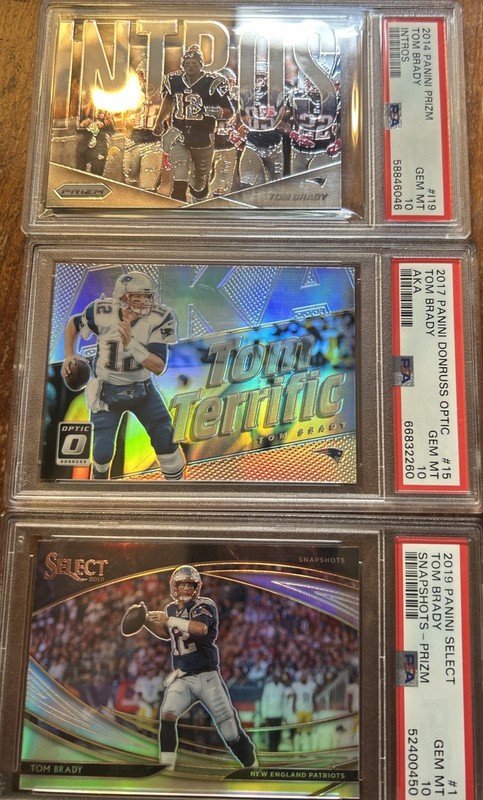 2017 Donruss Optic Tom Brady AKA #15 PSA 10 Select Snapshots/ Intros 3X PSA 10