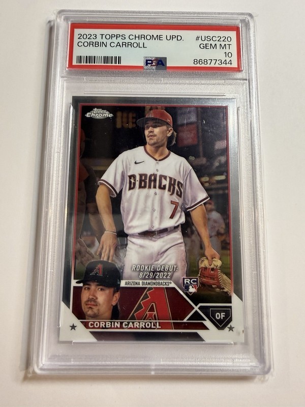 2023 Topps Chrome Update #USC220 Corbin Carroll RC Rookie PSA 10 GEM MINT