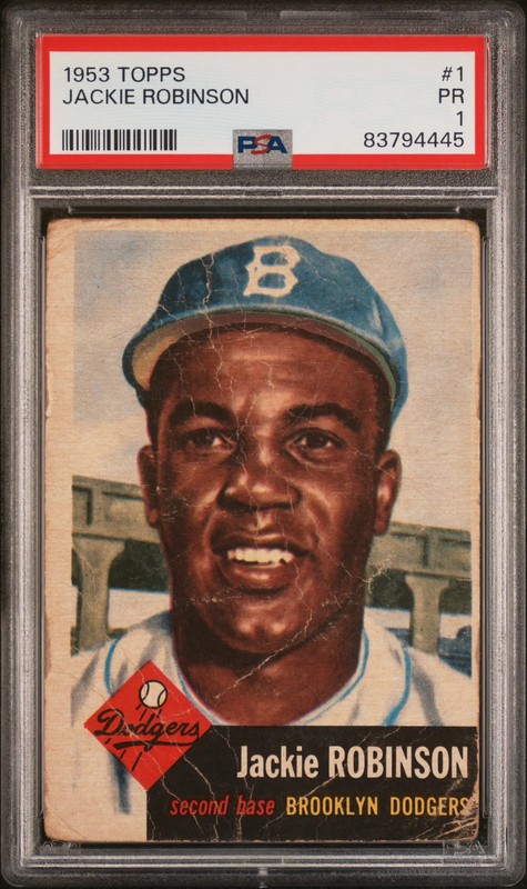 1953 Topps #1 Jackie Robinson Dodgers PSA 1