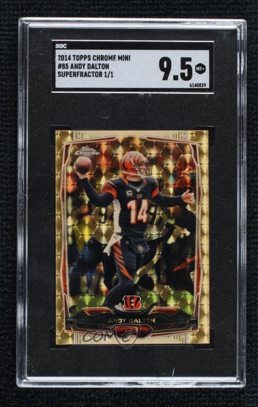 2014 Topps Chrome Mini Superfractor 1/1 Andy Dalton #85 SGC 9.5 Mint+ 5l2