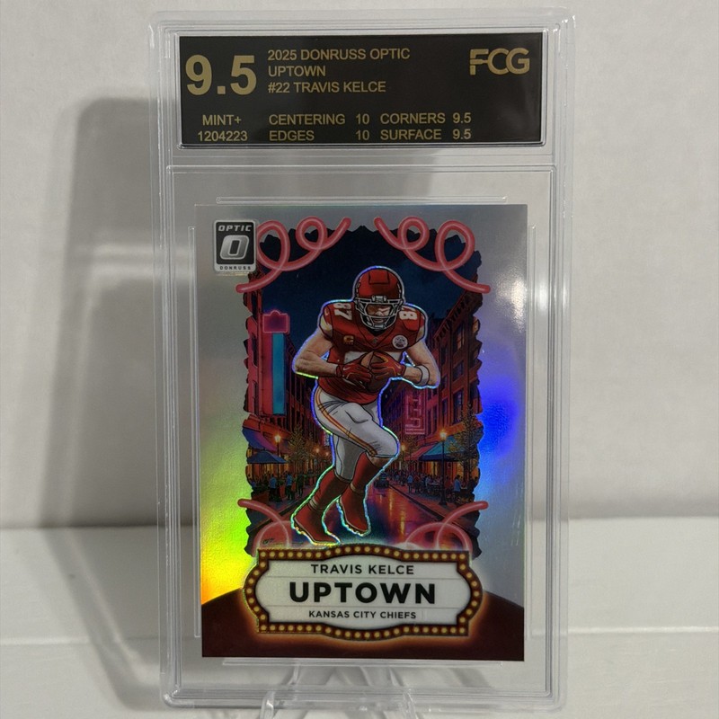 travis kelce uptown card graded