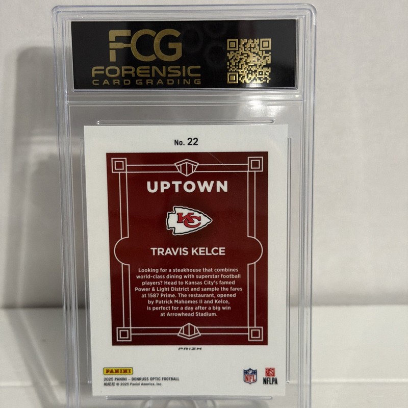 travis kelce uptown card graded view 2
