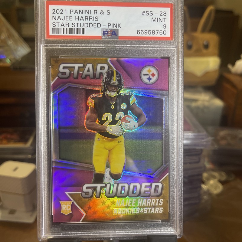 2021 Panini Rookies & Stars - Star Studded Najee Harris SS-28 Pink PSA 9 (RC)/75