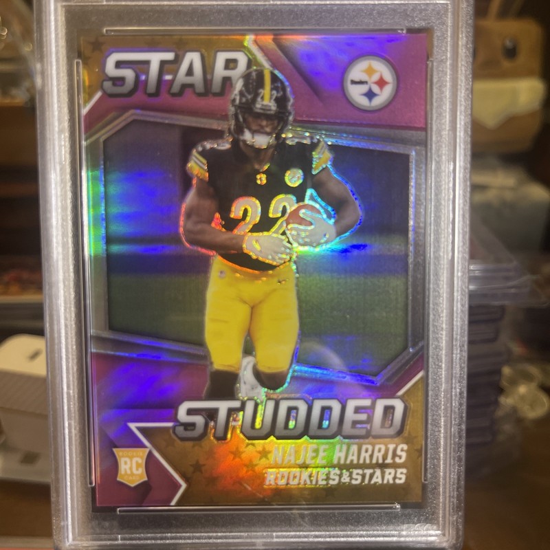 2021 Panini Rookies & Stars - Star Studded Najee Harris SS-28 Pink PSA 9 (RC)/75 view 2