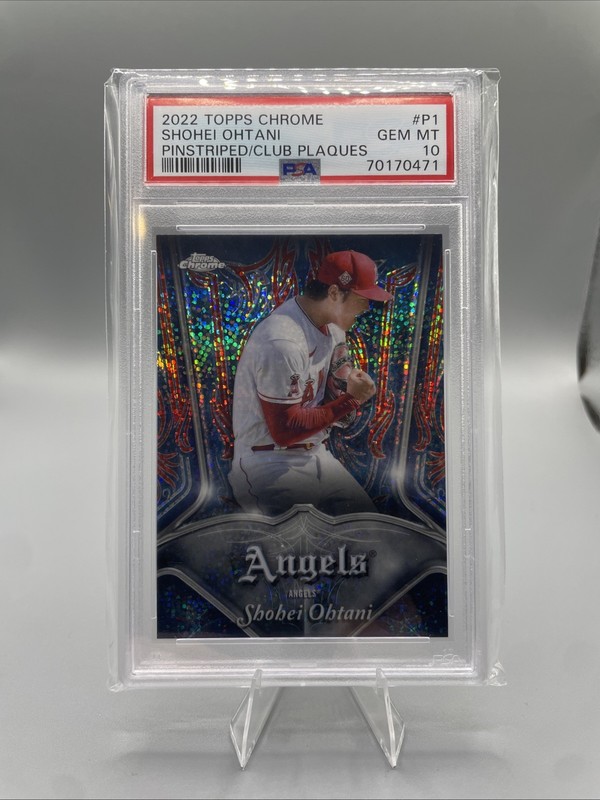 2022 Topps Chrome Shohei Ohtani #P1 Pinstriped Club Plaques PSA 10