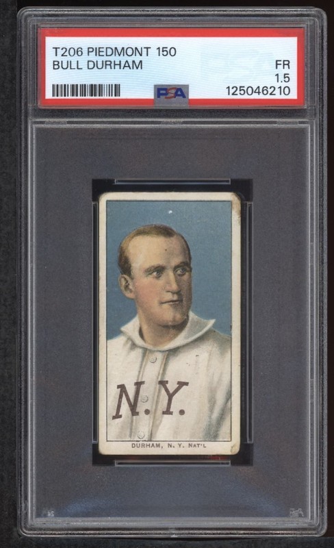 PSA 1.5 1909-11 T206 Piedmont 150 BULL DURHAM Graded Vintage Baseball Card