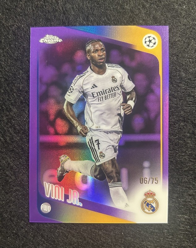 2025-26 Topps Chrome UCL Vinicius Jr /75 Real Madrid Brazil UCC SSP