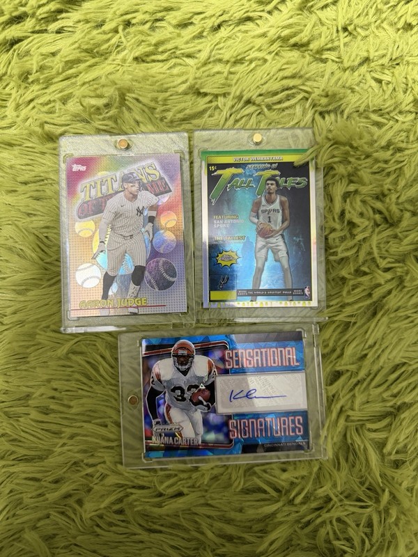 3 Card Hot Bundle Lot Judge Wembanyama Ki-Jana Auto Prizm Chrome Topps Insert