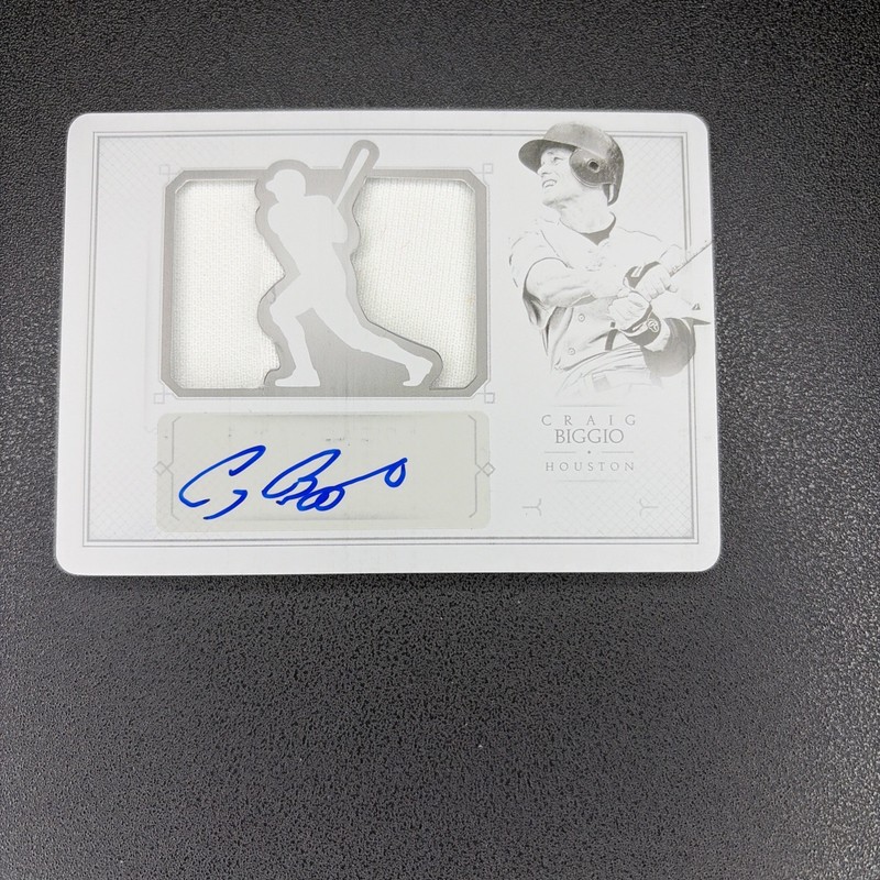 2015 National Treasures Printing Plate Craig Biggio Auto 1/1 Patch One Of One SP view 2