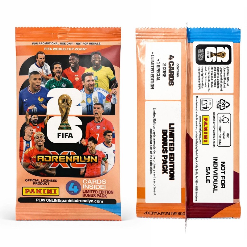 Panini FIFA World Cup 2026 Adrenalyn XL Tin Box + 2 Limited Edition Bonus Packs view 2
