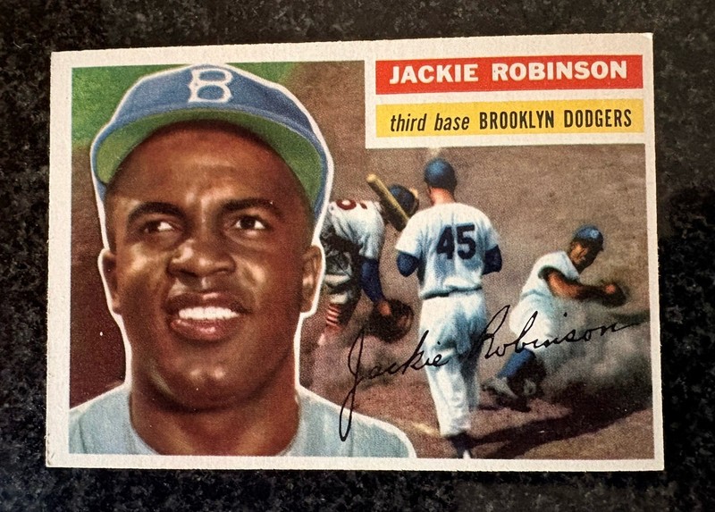 1956 Topps - Jackie Robinson #30 White Back