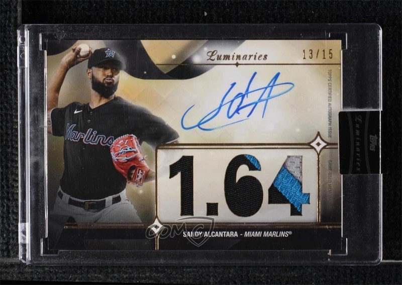 2023 Topps Luminaries Masters of the Mound 13/15 Sandy Alcantara Patch Auto v9t
