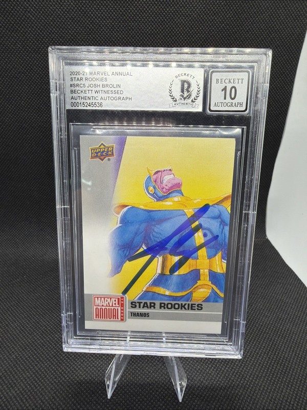 Josh Brolin (Thanos) Auto – Beckett – Auto 10 – Marvel Annual Star Rookies