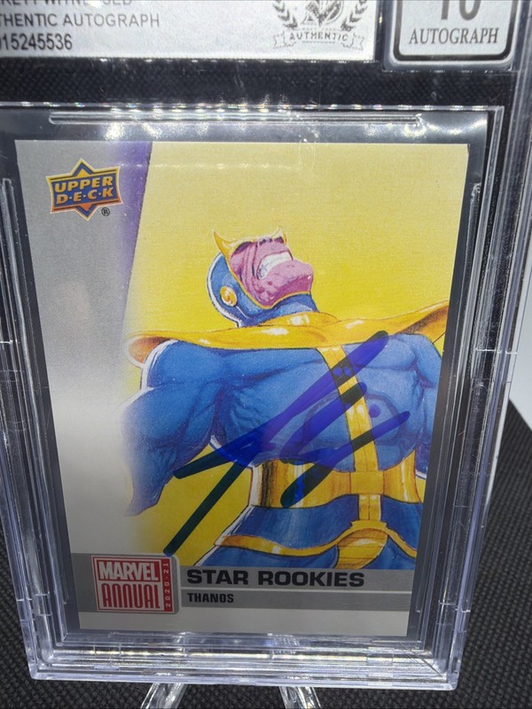 Josh Brolin (Thanos) Auto – Beckett – Auto 10 – Marvel Annual Star Rookies view 2
