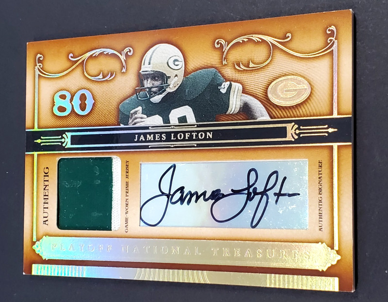 2006 PLAYOFF NATIONAL TREASURES JAMES LOFTON AUTO  GAME USED PATCH SIGNATURE #/9