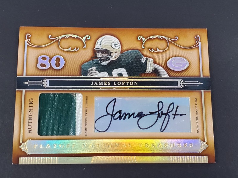 2006 PLAYOFF NATIONAL TREASURES JAMES LOFTON AUTO  GAME USED PATCH SIGNATURE #/9 view 2