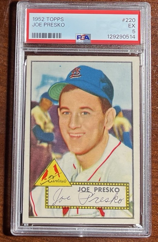 1952 Topps Joe Presko🚨PSA 5🚀EX💎Vintage🌟Nicely Centered🎯JUST GRADED📈