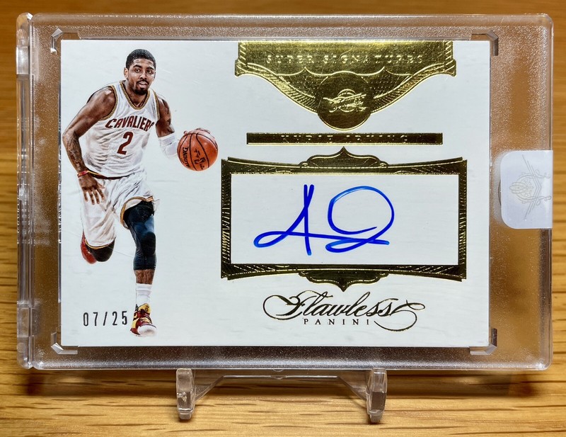 2015-16 Panini Flawless Super Signatures Gold Foil Kyrie Irving On Card Auto /25
