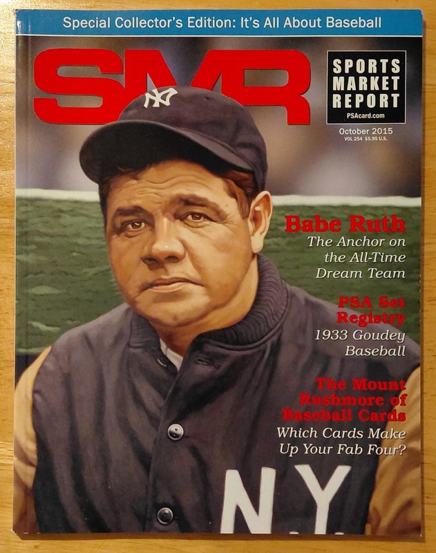 PSA SMR Sports Market Report - BABE RUTH - 1933 GOUDEY SET Set - Oct. 2015 