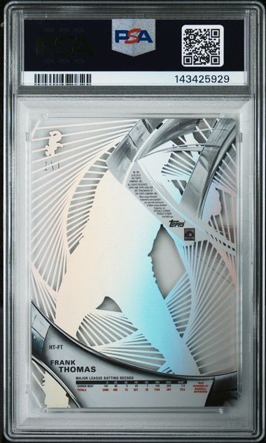 2016 Topps High Tek Printing Proof Black Frank Thomas White Sox HOF 1/1 PSA 9 view 2