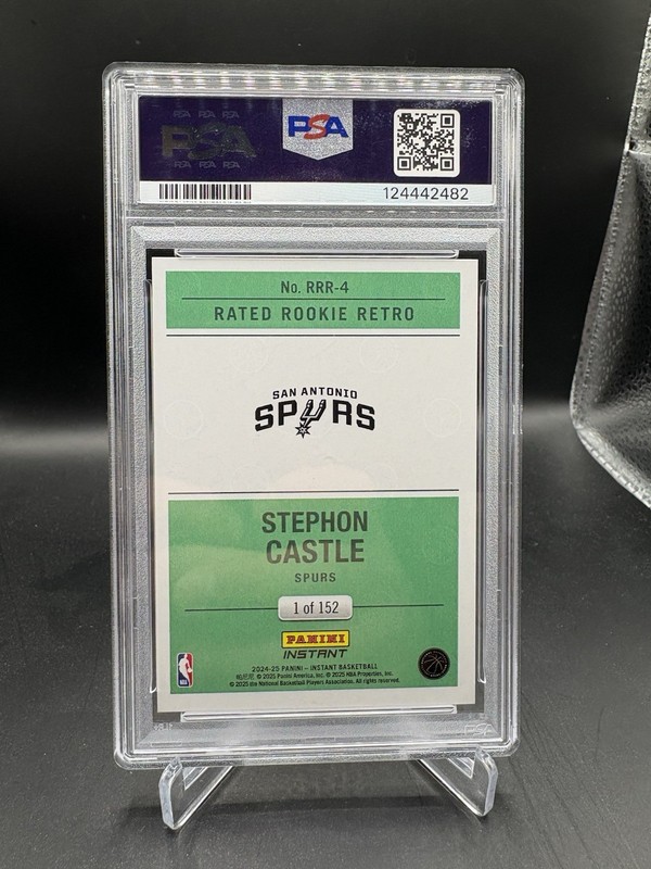 2024 Instant NBA Stephen Castle Rated Rookie Retro 1/152 PSA 10 Spurs #RRR4 view 2
