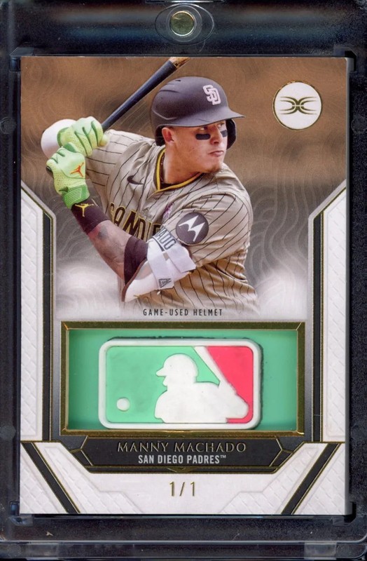 2025 Topps Definitive Collection Manny Machado Game-Used Helmet Logoman 1/1