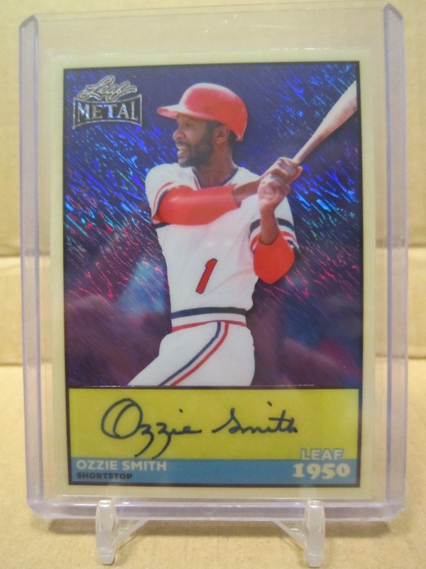 Ozzie Smith 2026 Leaf Metal "1950" Auto 50A-OS1 Purple Shimmer 1/1