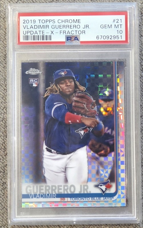 2019 Topps Chrome Vladimir Guerrero Jr. X-Fractor /199 RC PSA 10 Refractor 