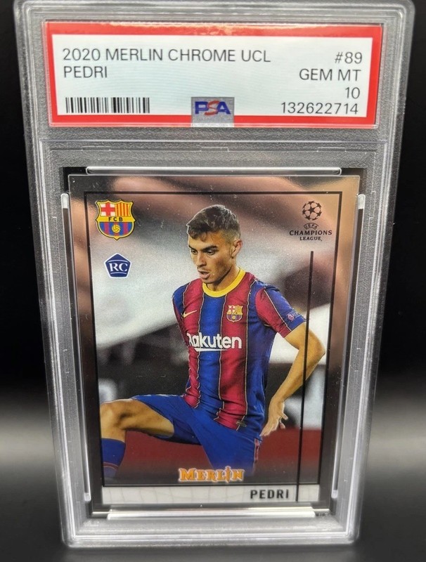 2020-21 Topps Merlin Chrome Uefa Champions League - Pedri #89 (RC) PSA 10