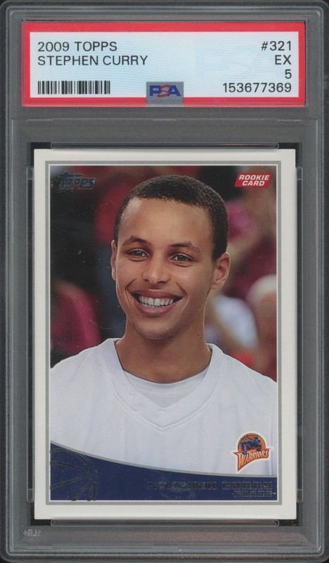 2009 Topps #321 Stephen Curry RC Rookie EX PSA 5