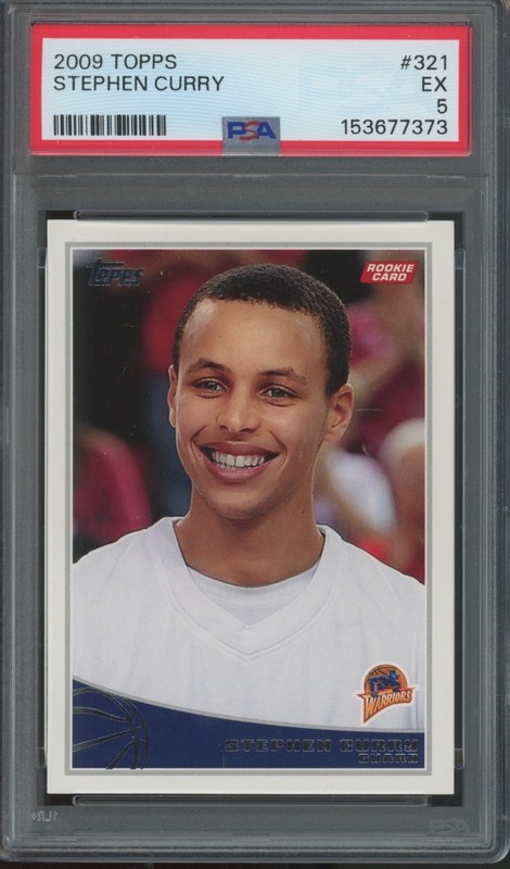 2009 Topps #321 Stephen Curry RC Rookie EX PSA 5