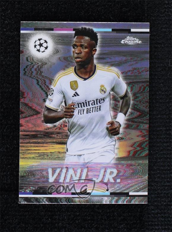2023-24 Chrome UEFA Club Competitions White Noise Vinicius Junior Vini Jr 1hs7