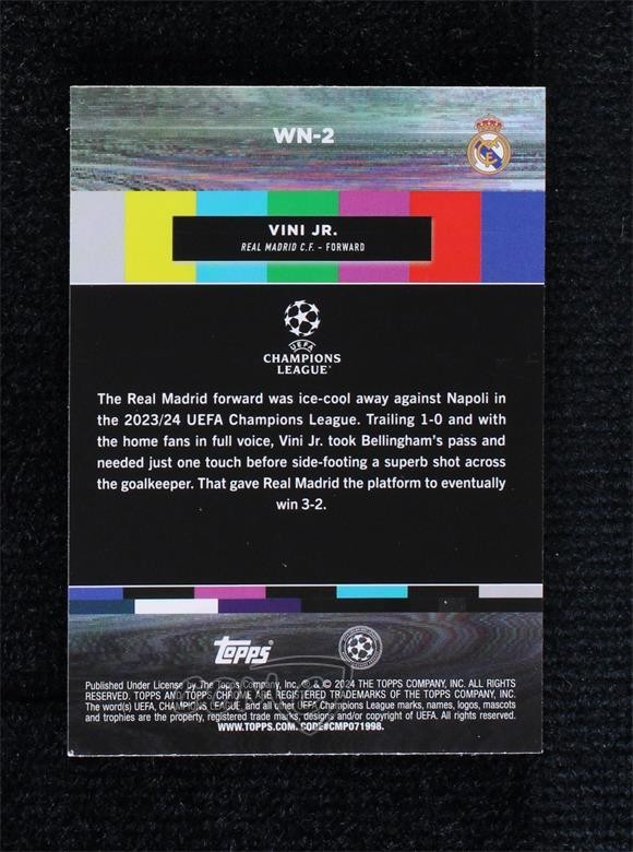 2023-24 Chrome UEFA Club Competitions White Noise Vinicius Junior Vini Jr 1hs7 view 2