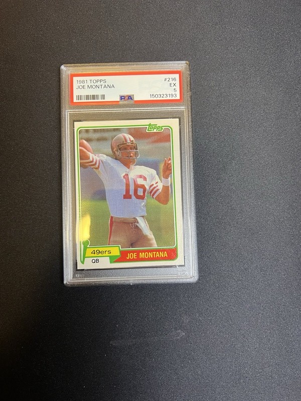 1981 TOPPS #216 JOE MONTANA PSA 5