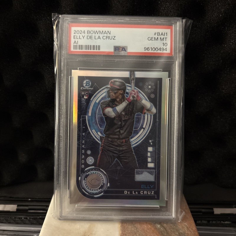 2024 Bowman Chrome - ELLY DE LA CRUZ Rookie AI Refractor - PSA 10 - Reds view 1