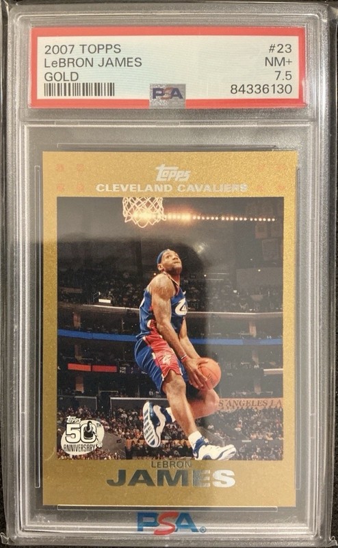 2007 Topps #23 Lebron James GOLD #0852/2007 PSA 7.5 NM+ Pop☝️