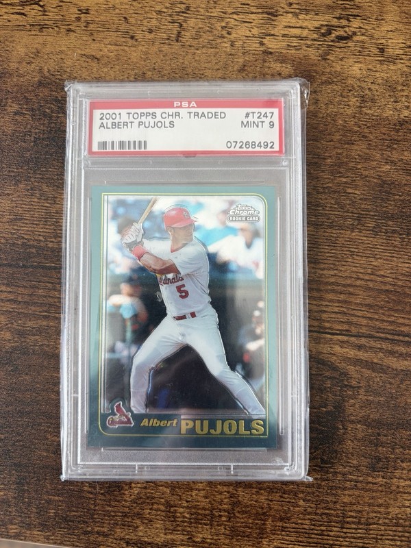 2001 Topps Chrome Albert Pujols #T247 RC PSA 9
