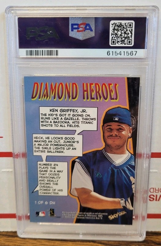 1998 METAL UNIVERSE Ken Griffey Jr. DIAMOND HEROES #1 PSA 9 Seattle Mariners view 2