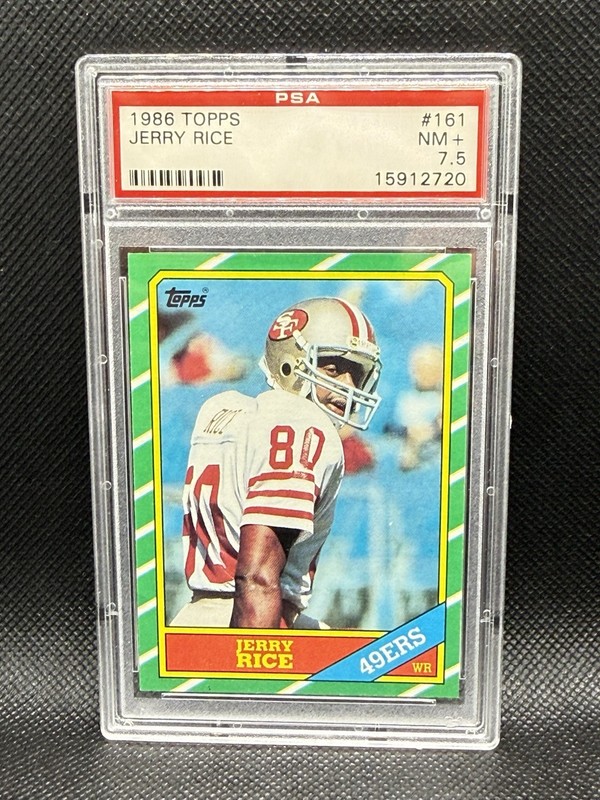Topps 1986 Jerry Rice Rookie Card #161 PSA 7.5 49ers NFL