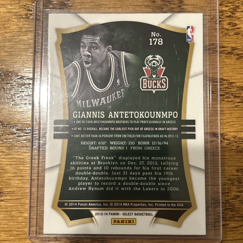 2013-14 Panini Select - Giannis Antetokounmpo #178 (RC) view 2