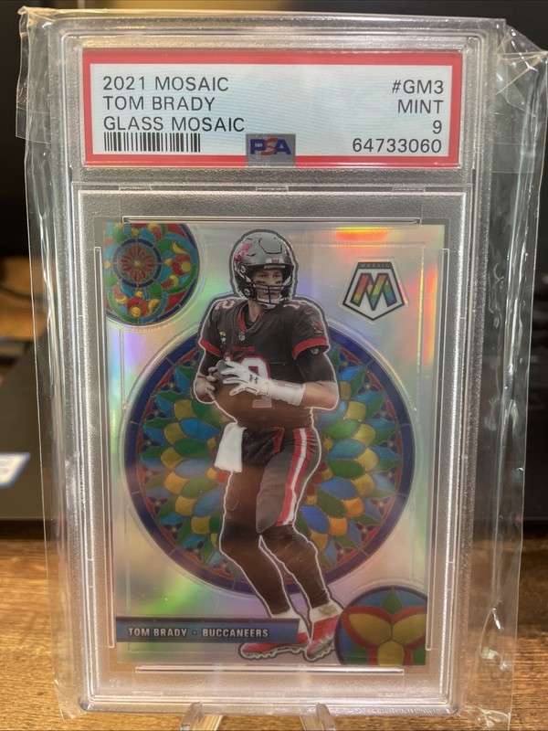 2021 Panini Mosaic - Glass Mosaic Tom Brady #GM-3 PSA 9 Case Hit SSP GOAT
