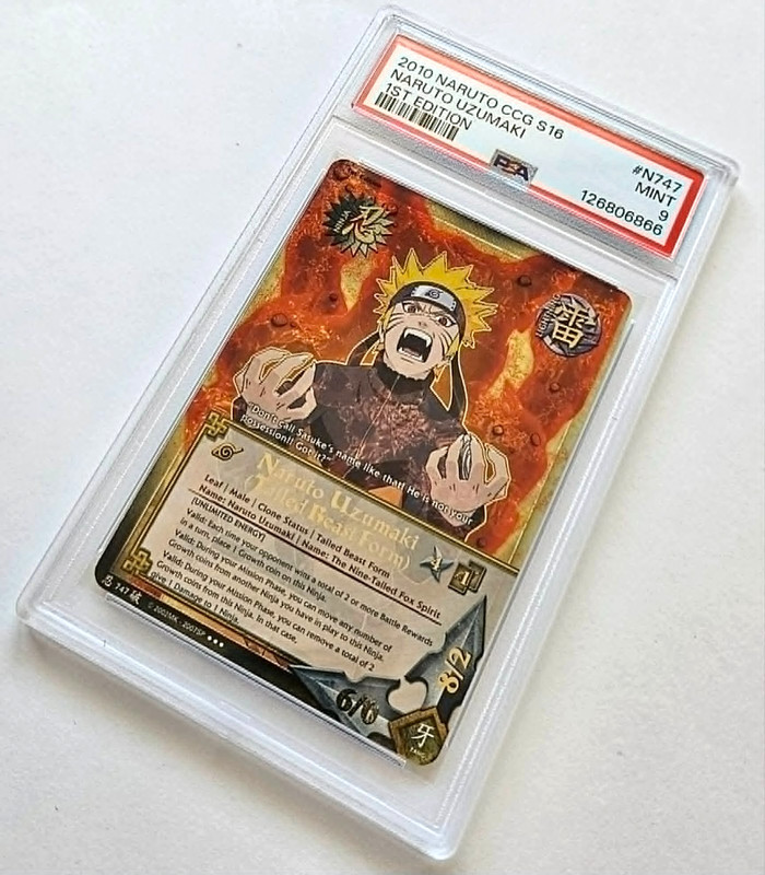 Naruto Tailed Beast Form PSA 9 N747 1st Edition Broken Promise CCG Bandai 2010 view 2