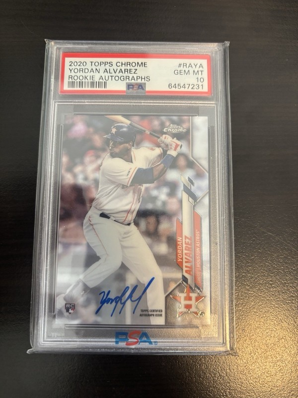 2020 Topps Chrome #RA-YA YORDAN ALVAREZ Rookie On-Card Auto Rookie RC PSA 10 GM
