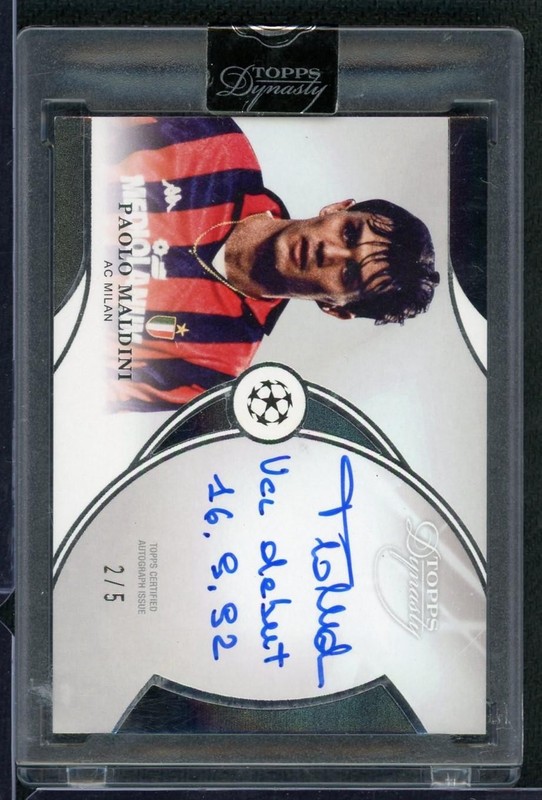 2024/25 Topps Dynasty UEFA Paolo Maldini Debut Day Inscription Auto /5