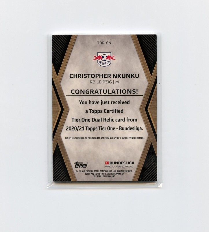 Christopher Nkunku Topps Dual Relic 2020/21 #13/25 view 2