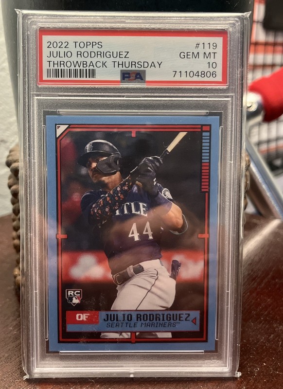 2022 Topps Julio Rodriguez Throwback Thursday Short Print Rare Gem Mint PSA 10