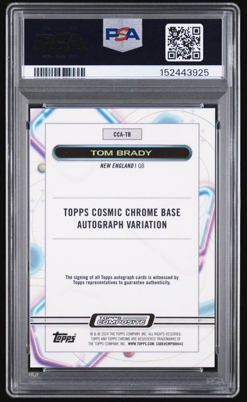 2023 Topps Composite - Cosmic Chrome Tom Brady Autograph PSA 1/2 Mint 9 Auto 9 view 2