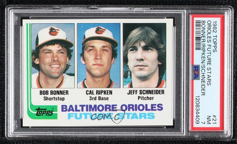 1982 Topps Future Stars Bobby Bonner Cal Ripken Jr Jeff Schneider Rookie RC 0ji1
