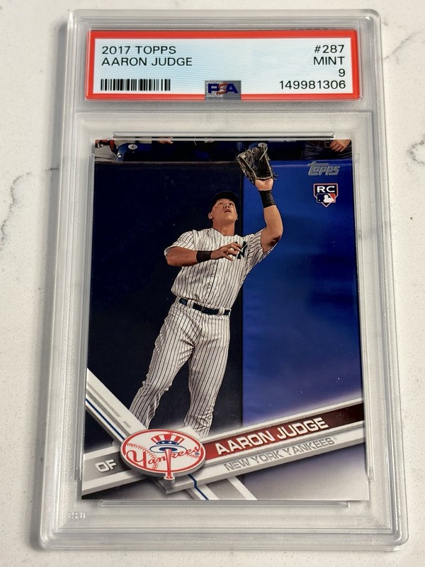 2017 TOPPS #287 AARON JUDGE Rookie Card RC PSA 9 MINT